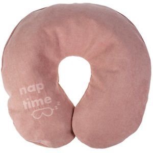 Soft Inflatable Pink Travel Neck Pillow Plane Faux Suede Microfiber New in Bag